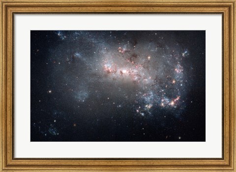 Framed Magellanic dwarf irregular galaxy NGC 4449 in the Constellation Canes Venatici Print