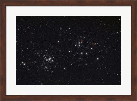 Framed Double Cluster in the Constellation Perseus Print