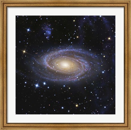 Framed Messier 81, or Bode&#39;s Galaxy, is a spiral galaxy located in the Constellation Ursa Major Print
