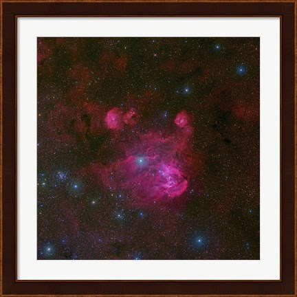 Framed IC 2944, a large H II region in the Constellation of Centaurus Print