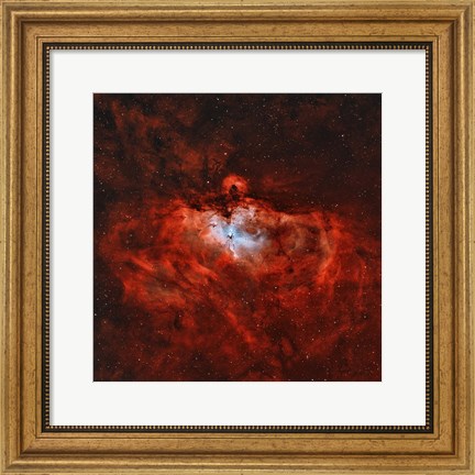 Framed Eagle Nebula in the Constellation Serpens Print