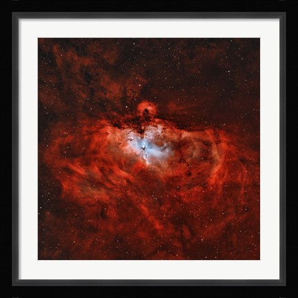 Framed Eagle Nebula in the Constellation Serpens Print