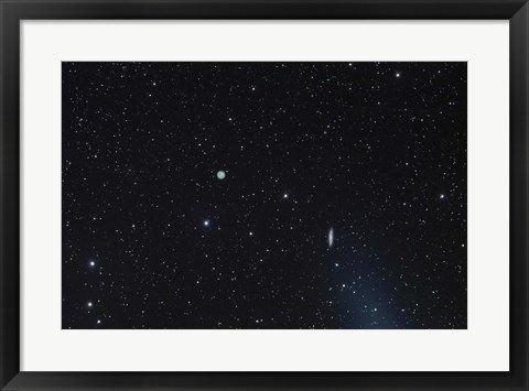 Framed M108 galaxy and M97 Owl Nebula Print