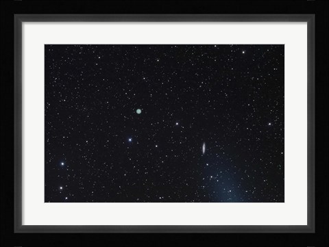 Framed M108 galaxy and M97 Owl Nebula Print