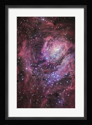 Framed Central region of the Lagoon Nebula Print