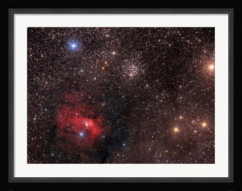 Framed Bubble Nebula, an emission Nebula in Cassiopeia Print