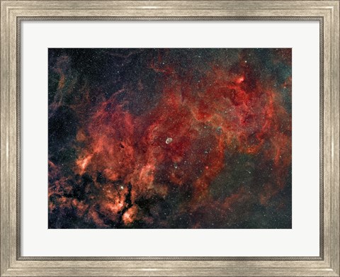 Framed Widefield view of the Crescent Nebula Print