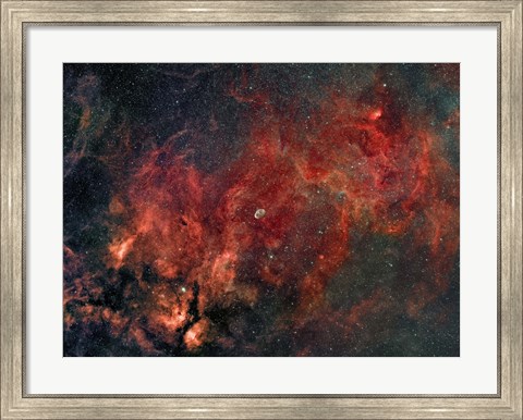 Framed Widefield view of the Crescent Nebula Print