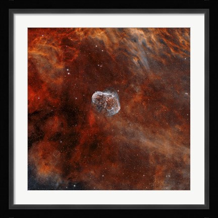 Framed Crescent Nebula with Soap-Bubble Nebula II Print