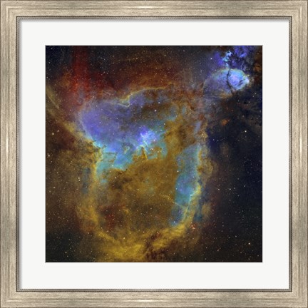 Framed IC 1805, the Heart Nebula I Print