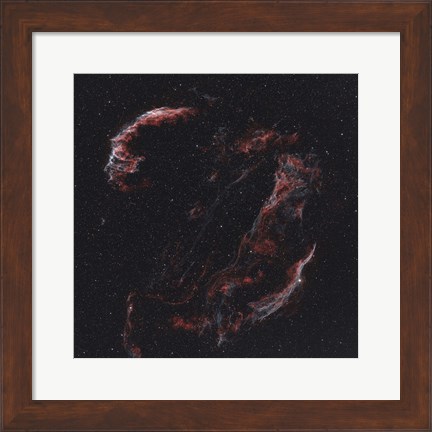 Framed Veil Nebula and its components Print