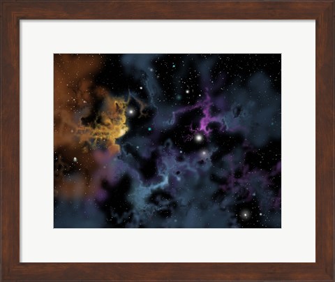 Framed Gaseous Nebula from which star formation may occur Print
