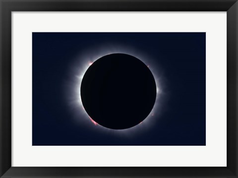 Framed Total Solar Eclipse taken near Carberry, Manitoba, Canada Print