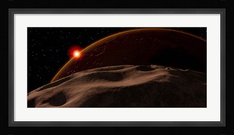 Framed Eclipse of the Sun by Mars as seen from the surface of its moon, Phobos Print