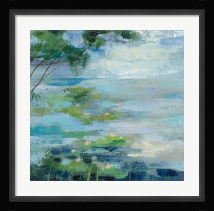Framed Lily Pond I Print