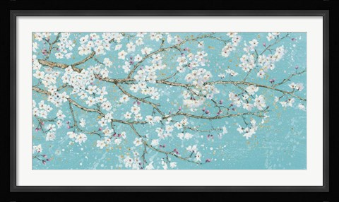 Framed April Breeze I Teal Print