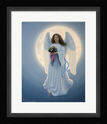Framed Moon Angel Print