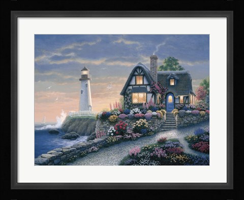 Framed Lighthouse Overlook Print