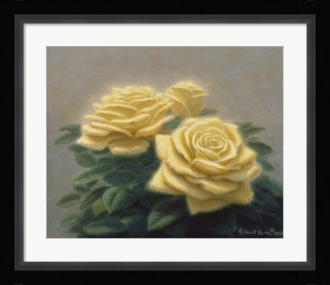Framed Yellow Roses Print