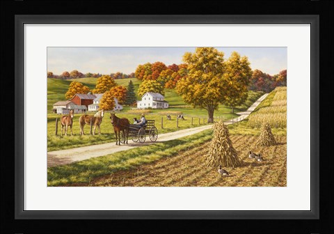 Framed Visiting The Neighbors Print