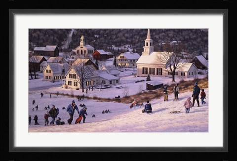 Framed Hillside Flyers Print