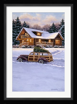 Framed Log Cabin Print