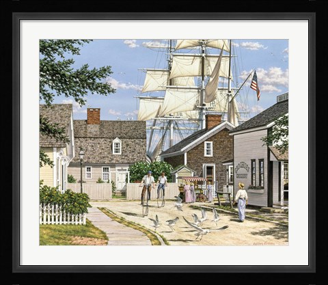 Framed Seaport Wheelman Print