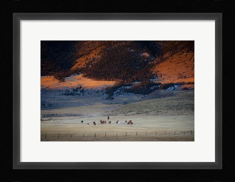 Framed Rusher Ranch Print