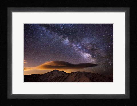 Framed Milky Way Over The Rockies Print
