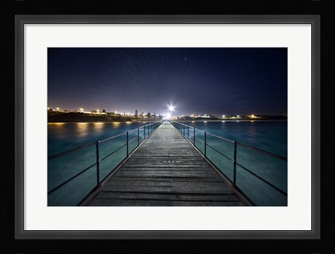 Framed Port Noarlunga After Dark Print
