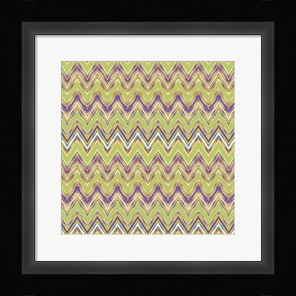 Framed Chevron Waves V Print