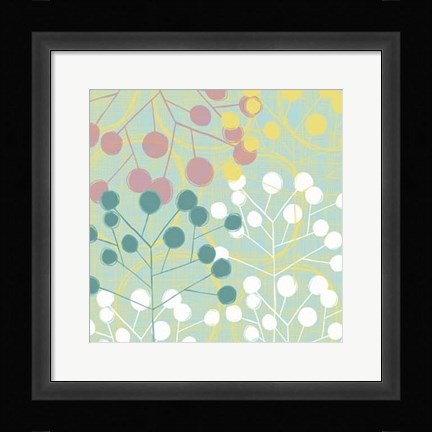 Framed Popping Flowers II Print