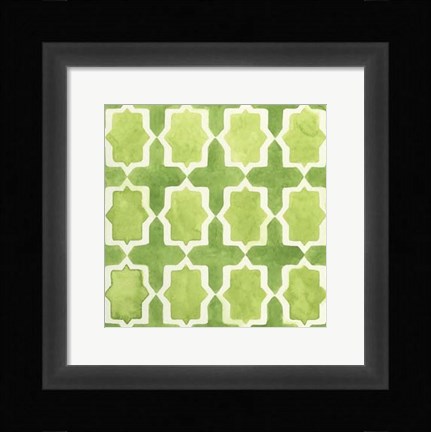 Framed Watercolor Tile III Print