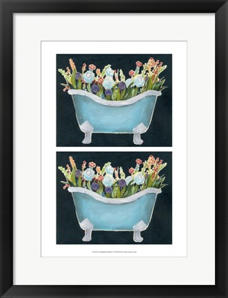 Framed 2-Up Bathtub Garden II Print