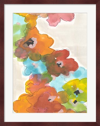 Framed Floral Cascade II Print