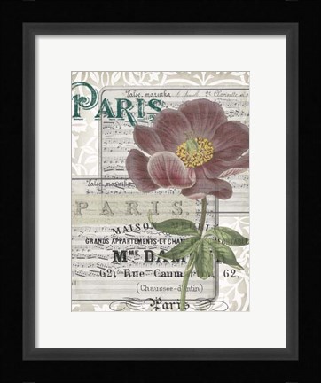 Framed Musical Paris I Print