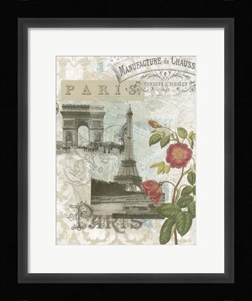 Framed Visiting Paris Print