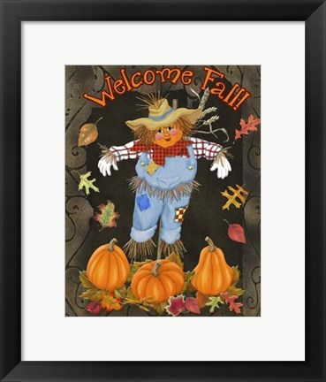 Framed Fall Scarecrow I Print
