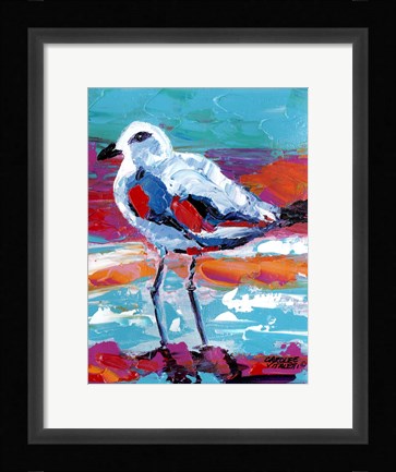 Framed Seaside Birds I Print