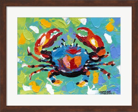 Framed Seaside Crab I Print