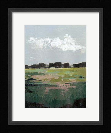 Framed Glowing Pasture I Print