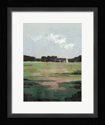 Framed Glowing Pasture II Print