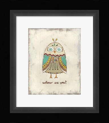 Framed Hoots I Print