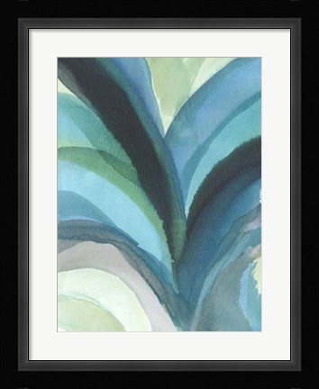 Framed Big Blue Leaf I Print