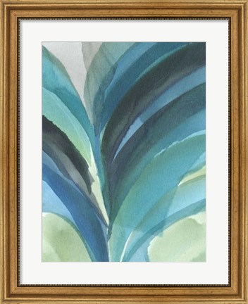 Framed Big Blue Leaf II Print