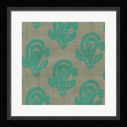 Framed Paradise Paisley I Print