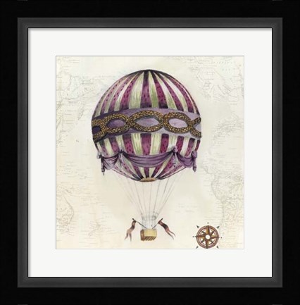 Framed Vintage Hot Air Balloons I Print