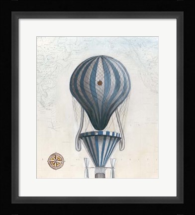 Framed Vintage Hot Air Balloons IV Print