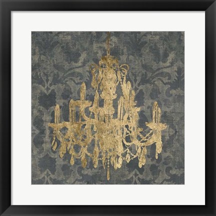 Framed Gilt Chandelier III Print