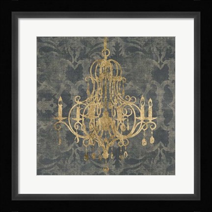 Framed Gilt Chandelier IV Print